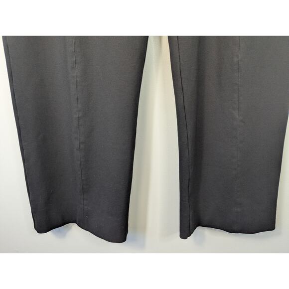 Misook Black Stretch High Rise Straight Leg Pull-On Pants - Picture 2 of 6